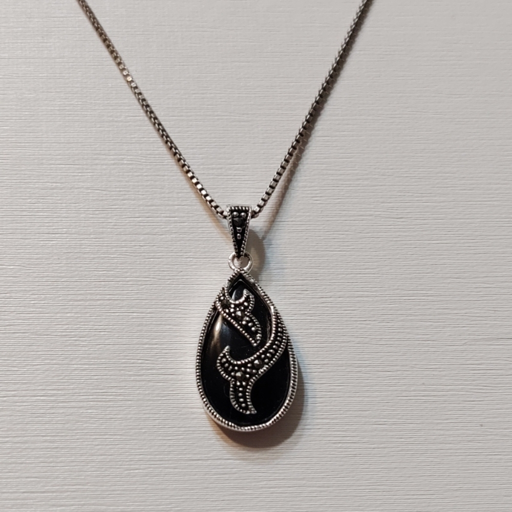Vintage Sterling Silver Pendant And Necklace
